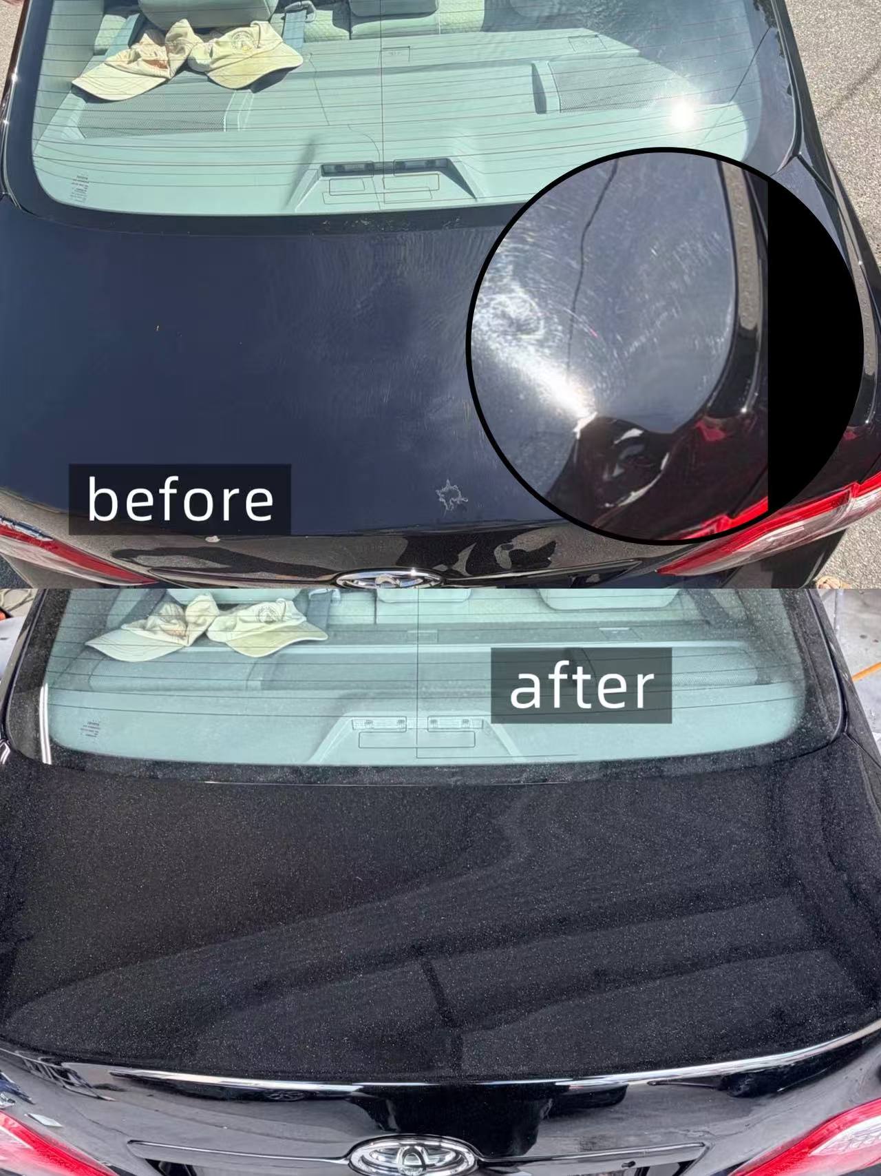 PPG partial repaint and paint restoration of a 2009 Toyota Camry rear trunk lid in Fairview, NJ